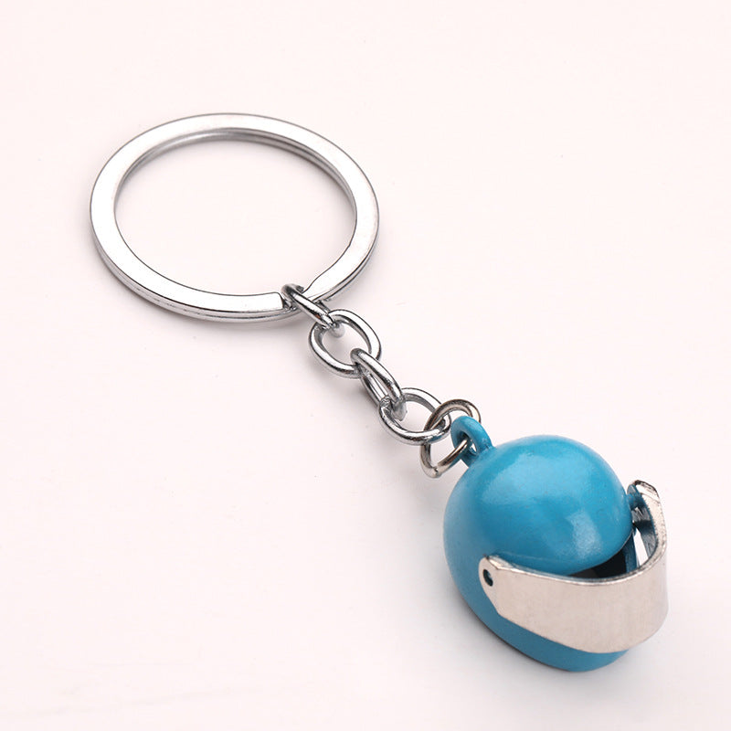 Metal Motorcycle Helmet Keychain Zinc Alloy with Shiny Visor Multiple Colors 6