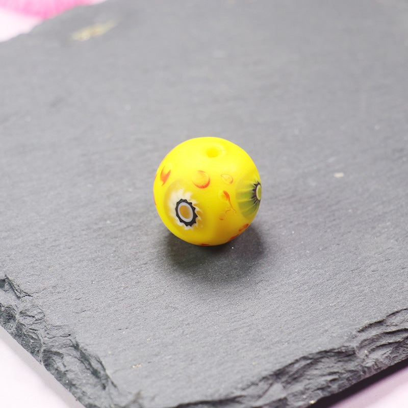 Vintage Phoenix Eye Lampwork Glass Beads 20mm Round 10pcs 25