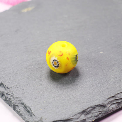 Vintage Phoenix Eye Lampwork Glass Beads 20mm Round 10pcs 25
