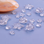 Transparent Heart Star Acrylic Beads 9-21mm Powder Glitter 1pc 2