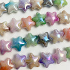 UV Plating Dual Color Cloud Gradient Star Acrylic Beads 22mm 50pcs 3