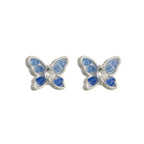Two-Color Butterfly Rhinestone Beads 17mm Alloy Base 10pcs 5