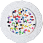 Plating Capsule Resin Beads 12mm Glossy Two Tone 20pcs 5