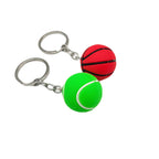 PVC Sports Ball Keychain Creative Simulation Football Basketball Tennis Rugby 5