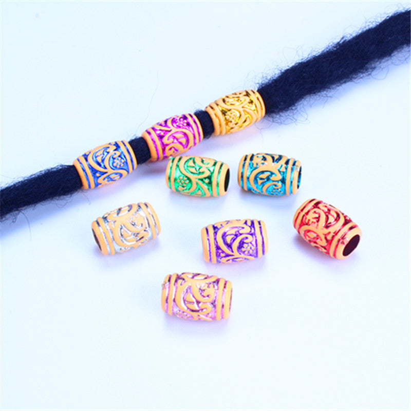Colorful Winding Rattan Patterned Acrylic Beads 16mm Plastic 100pcs