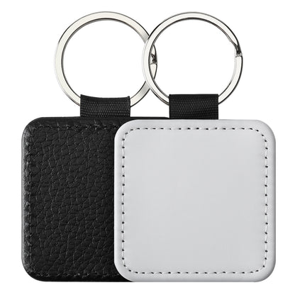 Sublimation Blank Keychain White Metal Ring Multiple Shapes 18