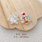Hand Painted Christmas Tree Glass Beads 26mm Cartoon Pattern 1pc 14