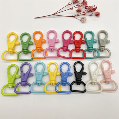 Colorful Plastic Swivel Snap Hook Keychain Clasps 40mm 20pcs 7