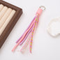 Braided Boho Lace Tassel Crochet Keychain Polyester 19cm 4pcs 19