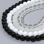 Imitation Jade Transparent Glass Beads 10mm 38pcs Mixed Colors