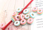 Resin Donut Spacer Beads 14mm Colorful 500pcs 21