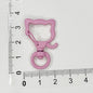 Zinc Alloy Puppy Head Keychain Clasps Spray Painted 35mm 20pcs 19