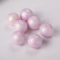 Frosted Acrylic Beads 16mm Cream Imitation Pearl Wrinkled 50pcs 4