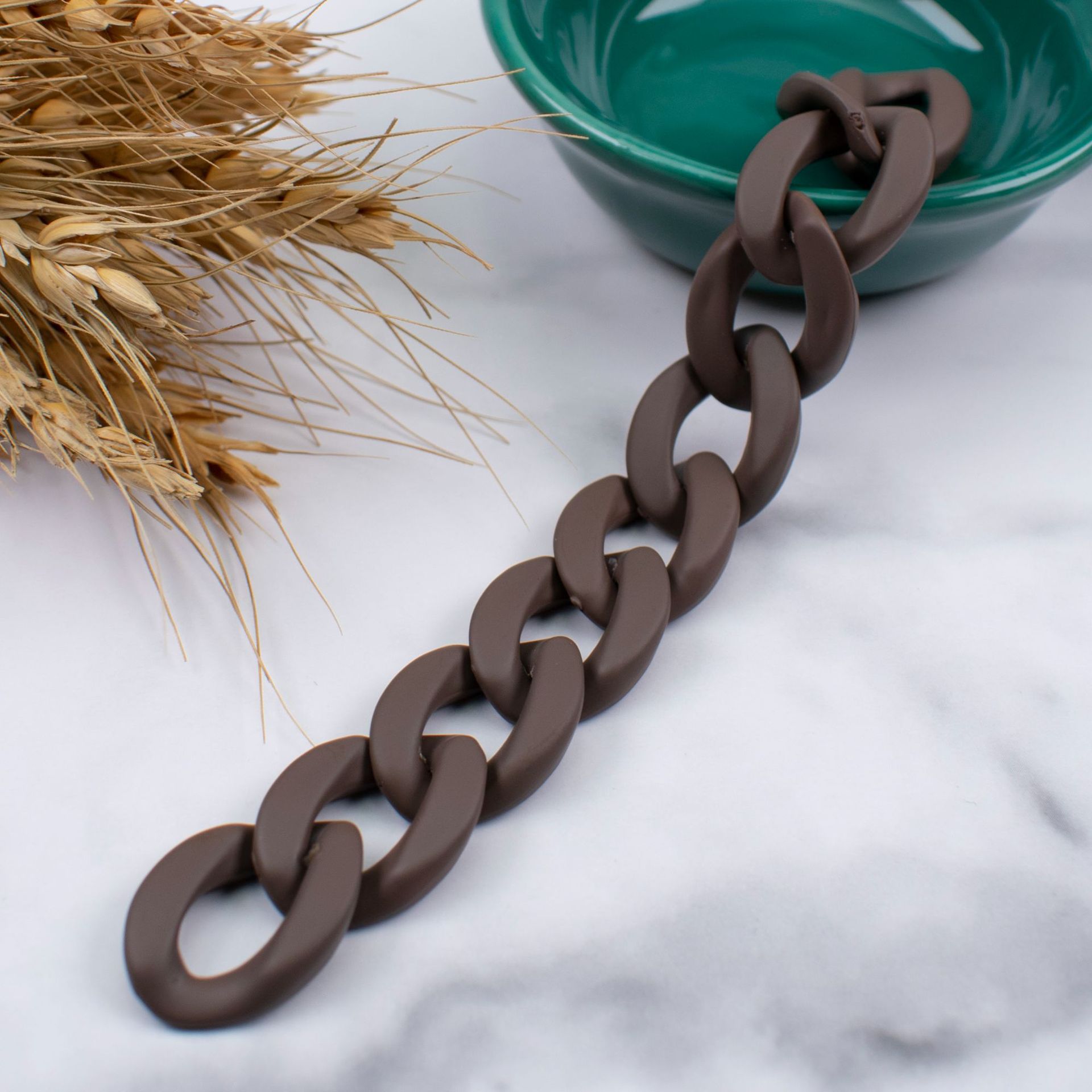 Matte Colorful Acrylic Open Chain Links 23mm 100pcs 27