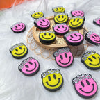 Silicone Focal Beads Smiley Flower Wearing Daisy Crown 20pcs 3