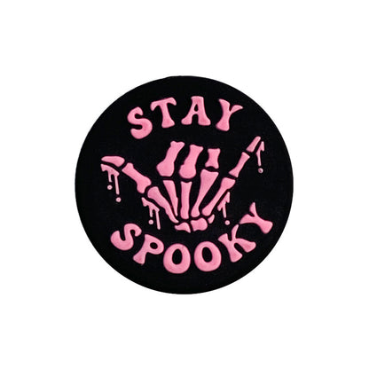 Silicone Focal Beads Ghost Finger Stay Spooky Lettering 20pcs 7