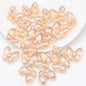 Plating Butterfly Glass Beads 17x10mm Iridescent Detailed Wings 10pcs 10