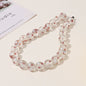 Lampwork Glass Beads Round 12mm Hand Painted Transparent Polka Dot 10pcs 7