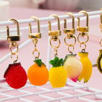 Plastic Fruit Keychain Colorful Glossy Charm Fun Summer Theme 4