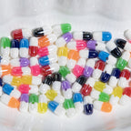 Plating Capsule Resin Beads 12mm Glossy Two Tone 20pcs 2