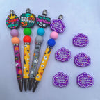 Silicone Focal Beads Queen of Beads Crown Circle 20pcs 5