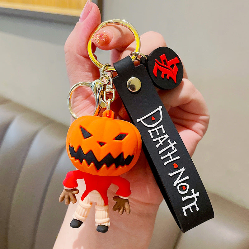 Cartoon Halloween Pumpkin Man Keychain Playful Spooky Character 3