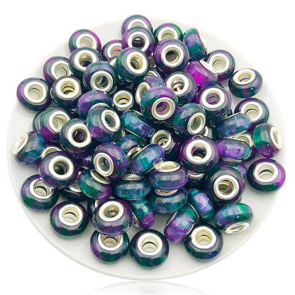 Gradient Resin Spacer Beads 13mm Matte Imitation Opal 40pcs 12
