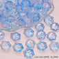 Tiny Flower Glass Beads 16mm Clear Translucent Mixed Colors 50pcs 13