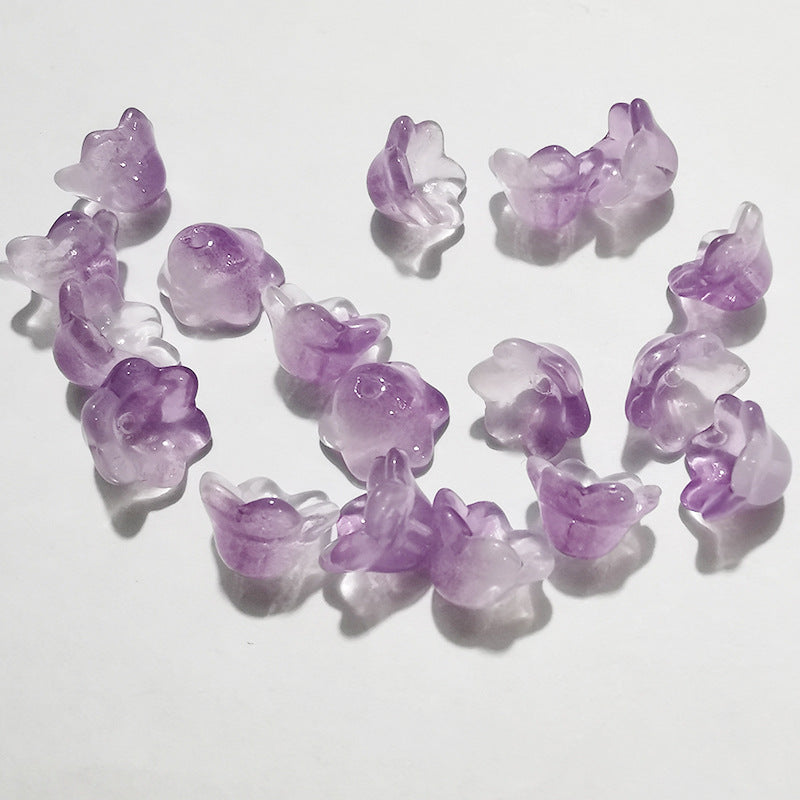 Czech Glass Beads Wind Chime Flower 12mm Pastel Glossy 100pcs 19