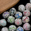 Embellished Bubblegum Beads 17mm Antique Nepal Style 5pcs 3