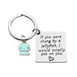 Little Jellyfish Stainless Steel Engraved Relationship Keychain 2