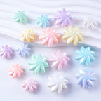 Plating Whirlwind Cookie Acrylic Beads 20mm 27mm Solid Colors 50pcs
