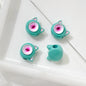 Cat Eye and One-Eyed Beast Metal Beads 10mm Baking Painted 10pcs 15