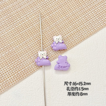 Pillow Metal Beads 14-16mm Glossy Painted Cat Face Alloy 10pcs 16