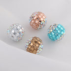 Disco Ball Rhinestone Beads 16mm Iridescent Acrylic 6pcs