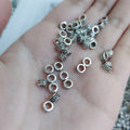 Alloy Ring Spacer Beads 4mm Vintage Patterned Tibetan 100pcs