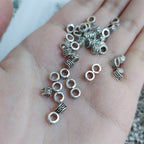 Alloy Ring Spacer Beads 4mm Vintage Patterned Tibetan 100pcs