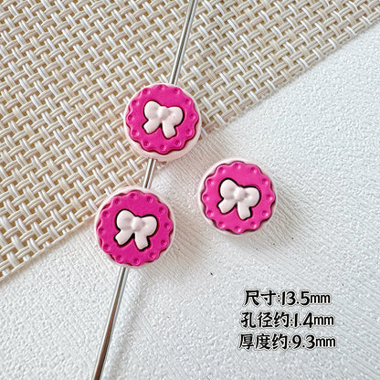 Bell and Bow Metal Beads 13mm Baking Painted Colorful 10pcs 11