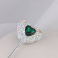 Rhinestone Heart Clay Beads 24mm Colorful Sparkling 6pcs 18