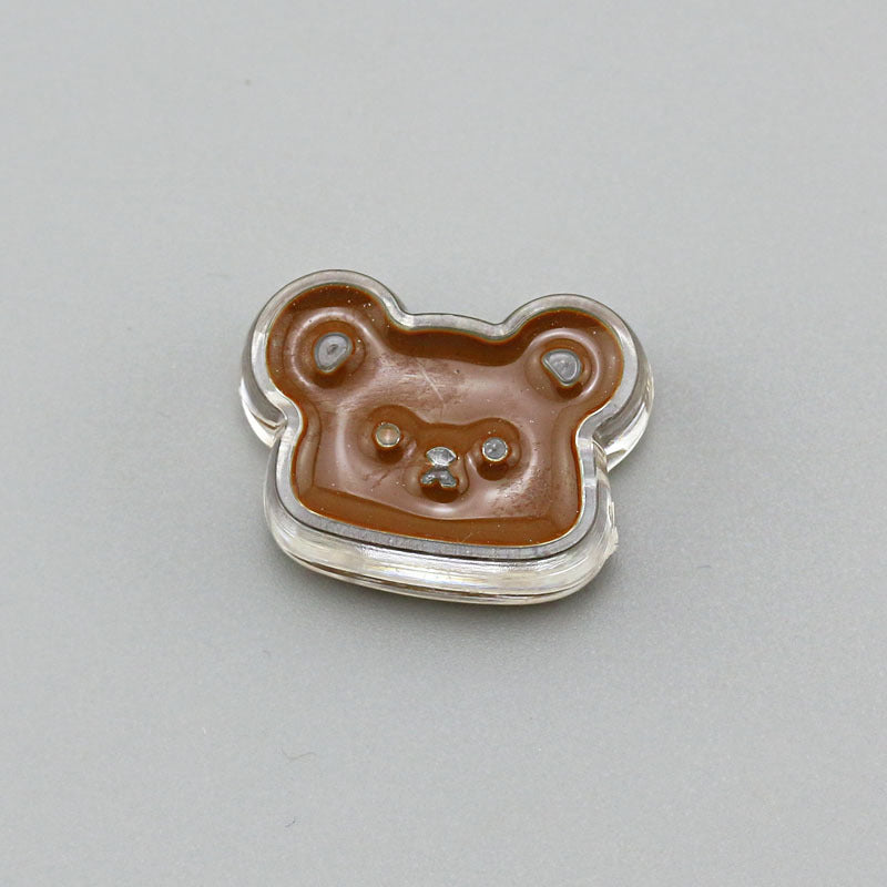 Transparent Bear Flower Acrylic Beads Playful Pastel Enamel 20pcs 5