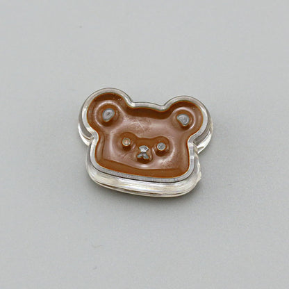 Transparent Bear Flower Acrylic Beads Playful Pastel Enamel 20pcs 5