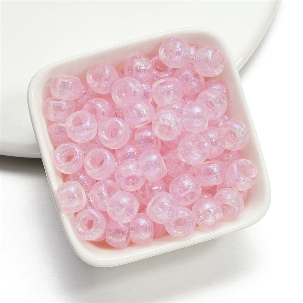 Mermaid Color Pony Beads 9mm Acrylic Pearly Pastel 200pcs 8