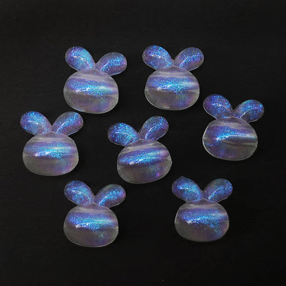 Transparent Aurora Laser Acrylic Beads Iridescent Mixed Shapes 2pcs 17