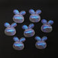 Transparent Aurora Laser Acrylic Beads Iridescent Mixed Shapes 2pcs 17