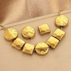 Stainless Steel Faceted Square and Round Metal Beads 9/11mm Color Retaining 10pcs 2