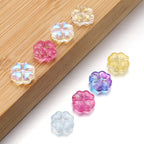 Color Transparent Clover Glass Beads 10mm Assorted Colors 50pcs 3