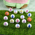 Silicone Focal Beads Easter Bunny Egg Chicken Round 20pcs 2