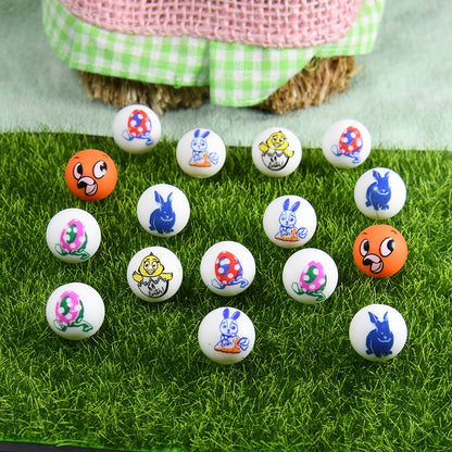 Silicone Focal Beads Easter Bunny Egg Chicken Round 20pcs 2
