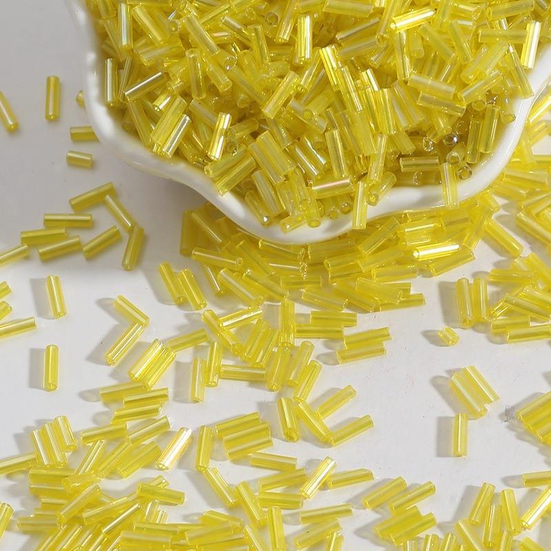 Plating Bugle Glass Beads 7mm Vibrant Polished Colors 1800pcs 5