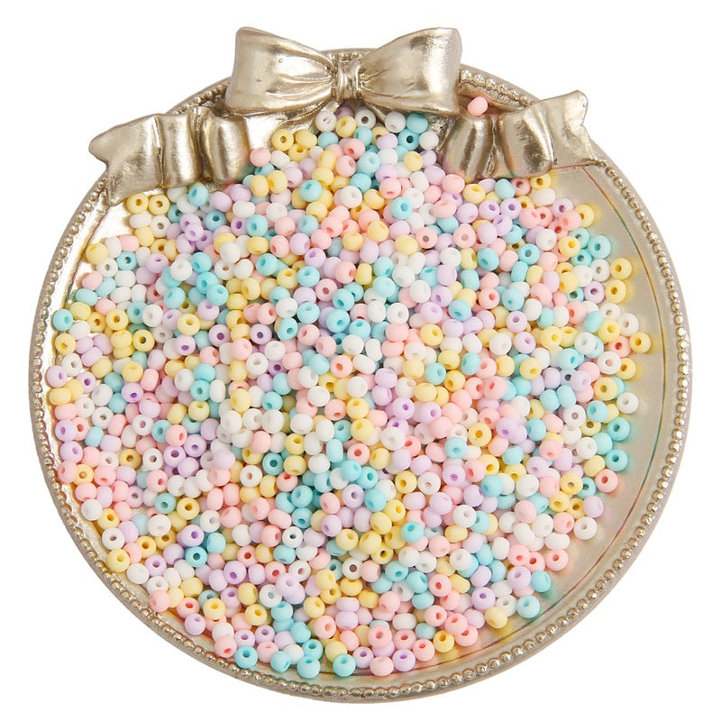 Frosted Seed Glass Beads 4mm Pastel Colors Matte Finish 320pcs 34